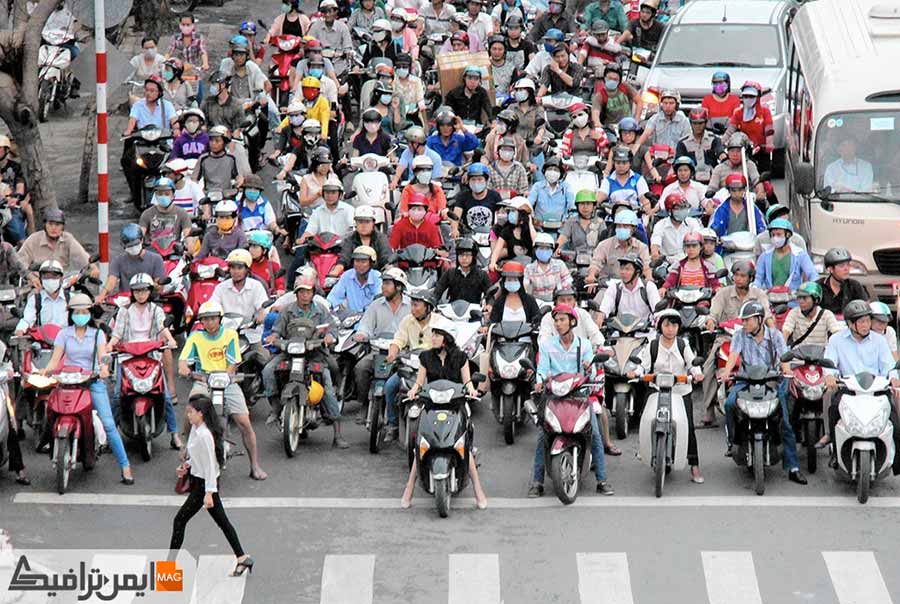 ترافیک موتورها در ویتنام