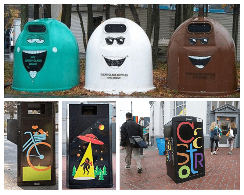 زیباسازی شهر با سطل زباله
