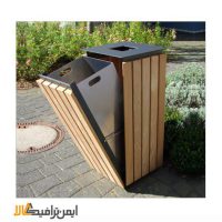 سطل زباله پارک چوبی